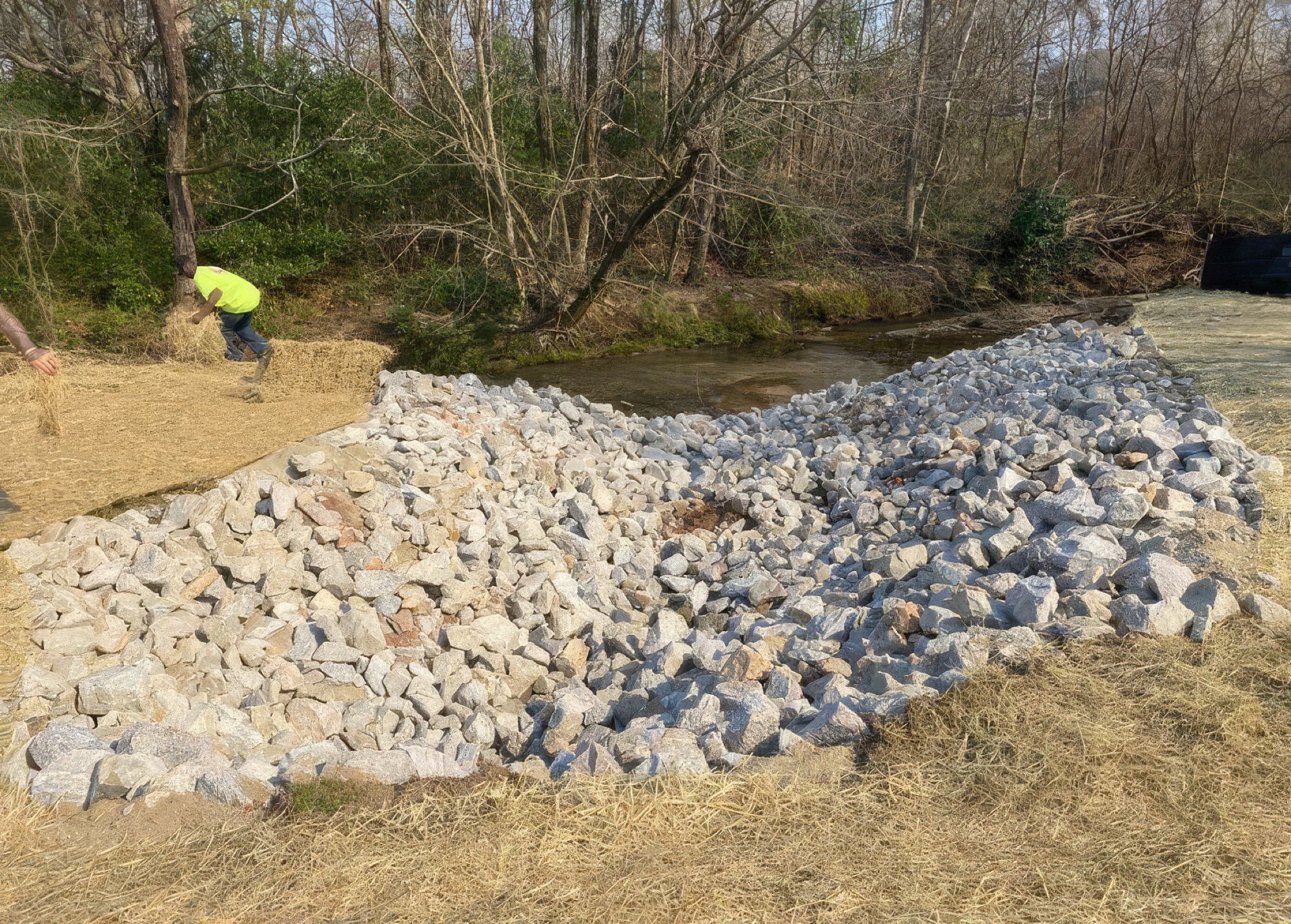 Clay, gravel, and other materials grading work